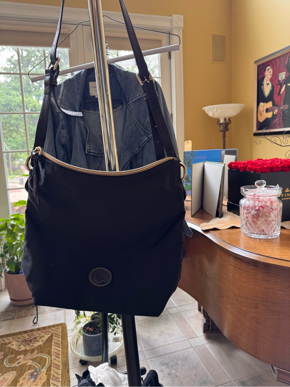 Black Nylon Shoulder Bag - dooney and bourke